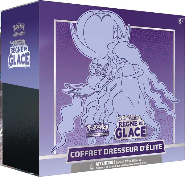 ETB Pokémon Règne de Glace en français — Sylveroy Cavalier d’Effroi, boîte violette